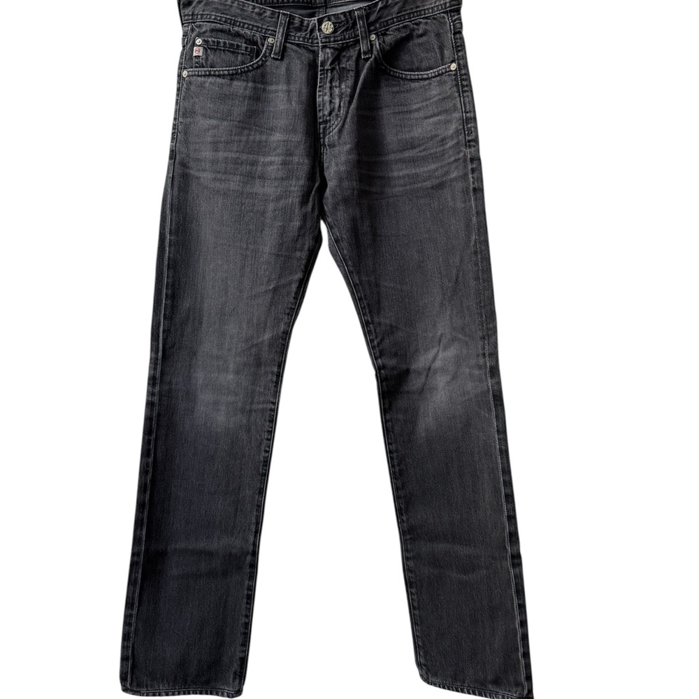 AG Adriano Goldschmied Men's Dark Gray Straight Jeans